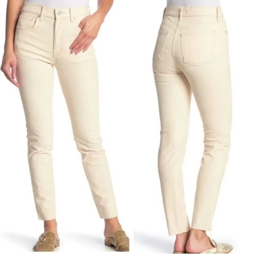 Free People x We the Free, Pearl Velvet Skinny Pants, Raw Ankle Cut, Women’s 27
